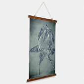 Sculpted Effect Silver Rosebud Flower Art Hangend Wandkleed (Gebogen)