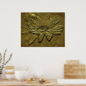 Sculpted Golden Daisy Floral Print (Keuken)