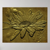 Sculpted Golden Daisy Floral Print (Voorkant)