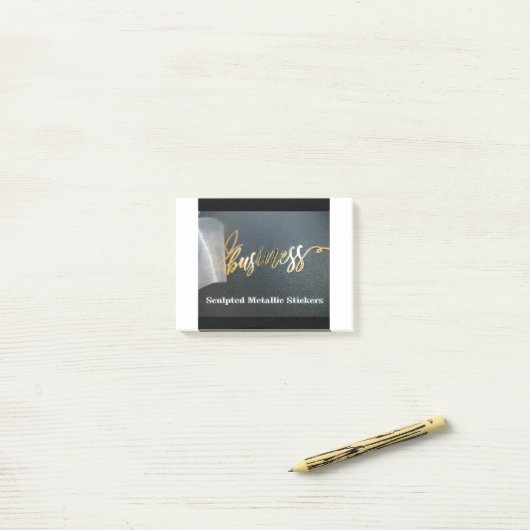 Sculpted Metallic Stickers aanpassen Post-it® Notes (Op bureau)