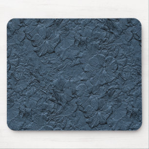 Sculpted Petunias, Blue Grey Mousepad Muismat