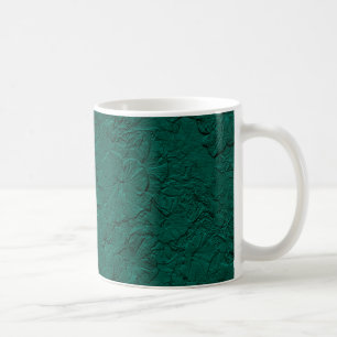 Sculpted Petunias Jade Green Coffee Mok