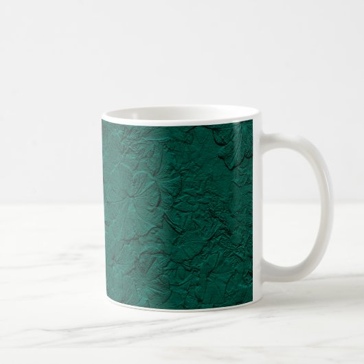 Sculpted Petunias Jade Green Coffee Mok (Rechts)