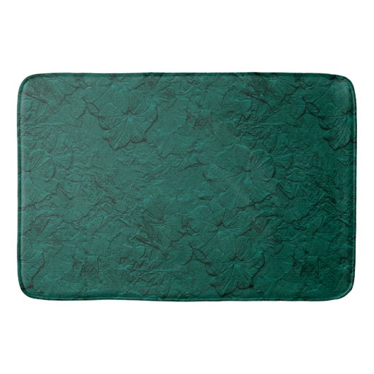 Sculpted Petunias, Jade Green-Large Bath Mat (Voorkant)
