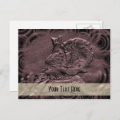 Sculpted Plum Rosebud Floral  Briefkaart (Voorkant / Achterkant)