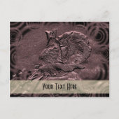 Sculpted Plum Rosebud Floral  Briefkaart (Voorkant)