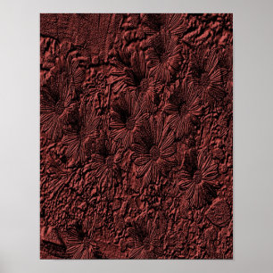 Sculpted Texture Daisies Floral Art Poster