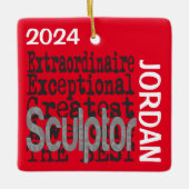 Sculptor Extraordinaire CUSTOM Keramisch Ornament (Voorkant)