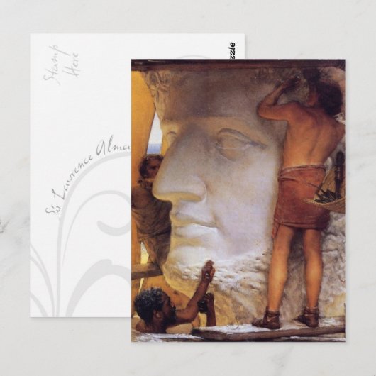Sculptors in het briefkaart van het oude Rome (Voorkant / Achterkant)