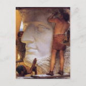 Sculptors in het briefkaart van het oude Rome (Voorkant)