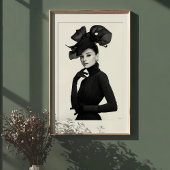 Sculpturaal drama: monochroom avant-gardistisch po poster