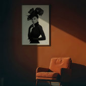 Sculpturaal drama: monochroom avant-gardistisch po poster