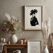 Sculpturaal drama: monochroom avant-gardistisch po poster