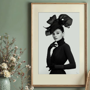 Sculpturaal drama: monochroom avant-gardistisch po poster