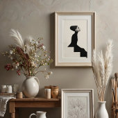 Sculpturaal silhouet: hoge Mode monochroom Poster