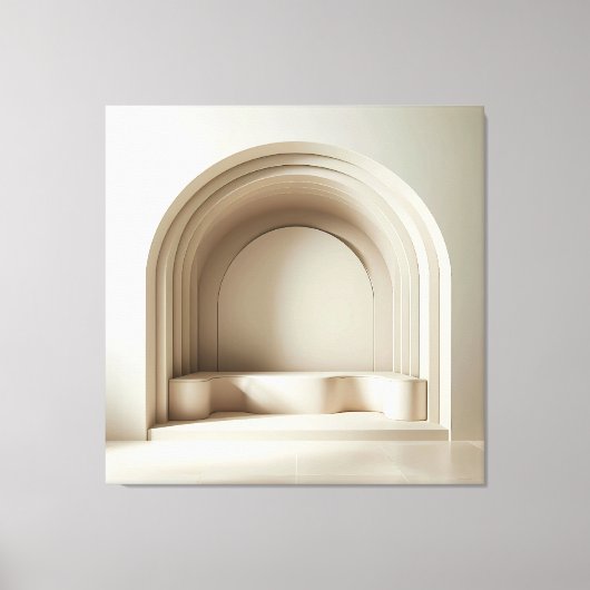 Sculptural Arch Alcove Canvas Afdruk (Voorkant)