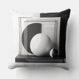 Sculptural Dialogue in Contrast Kussen