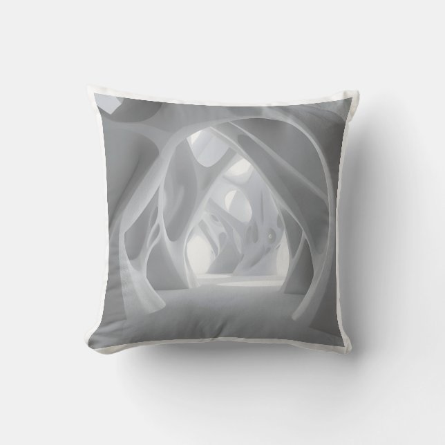 Sculptural Foam Insulation Raw Brutalist Texture Kussen (Voorkant)