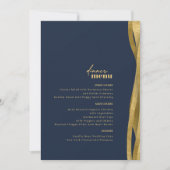 Sculptural Waves Trouwmenu Navy Goud ID1312 (Voorkant)