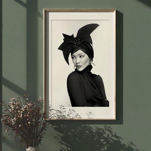 Sculpturale boog: monochrome avant-garde Mode Poster