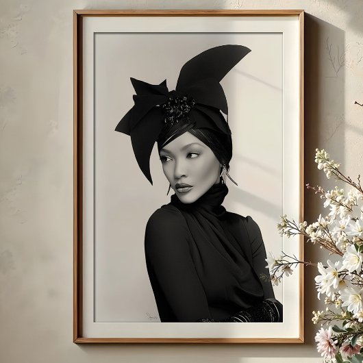 Sculpturale boog: monochrome avant-garde Mode Poster