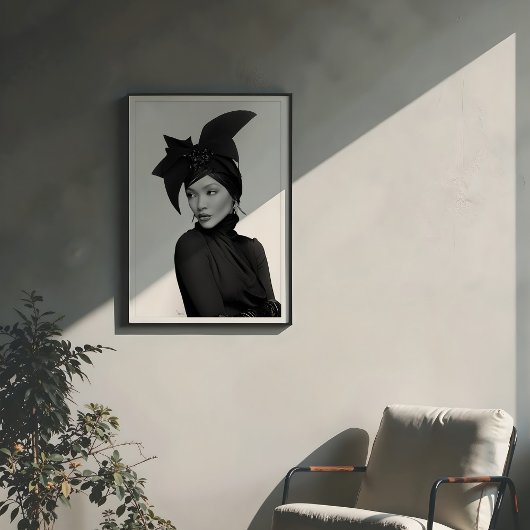 Sculpturale boog: monochrome avant-garde Mode Poster