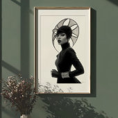 Sculpturale elegantie: avant-garde monochroom Pet Poster