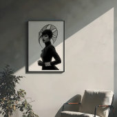 Sculpturale elegantie: avant-garde monochroom Pet Poster