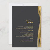 Sculpturale golven trouwmenu matzwart ID1312 (Voorkant)