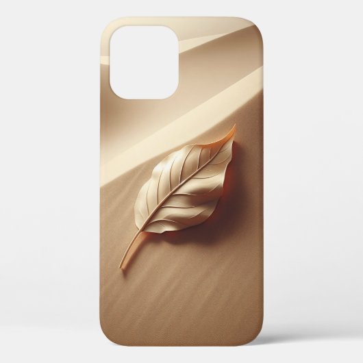 Sculpturale Goudkleurige Bladeren op Duinachtergro Case-Mate iPhone Case (Achterkant)