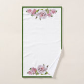 Sculpturale Rozen op een badkamerhanddoekset Bad Handdoek (Handdoek)