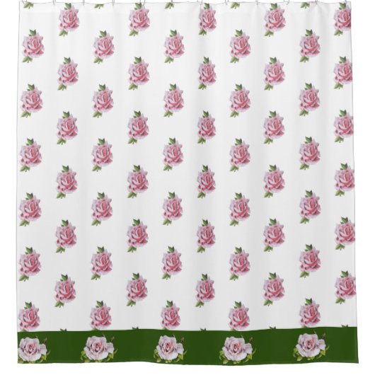 Sculpturale Rozen op een douchegordijn (Voorkant)