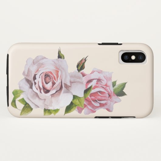 Sculpturale Rozen op een iPhone Case (Achterkant (horizontaal))