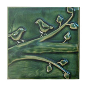  sculpturale vogels op bijkantoren tegeltje