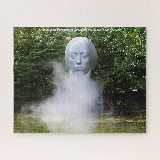 Sculpture Hamilton New Jersey kerstgroeten Legpuzzel (Horizontaal)