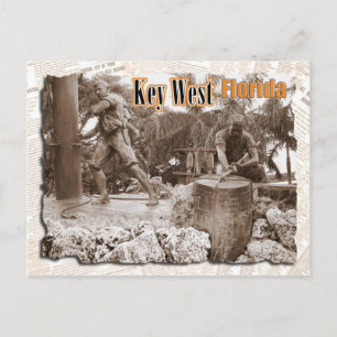 Sculpture in Key West, Florida Briefkaart