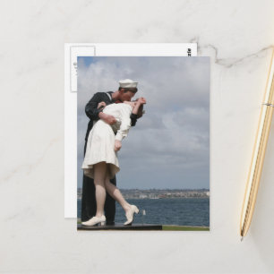 Sculpture Unconditional Surrender in San Diego Briefkaart