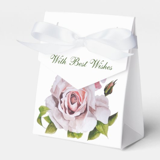 Sculpturele Rozen op een Favor Box Bedankdoosjes (Voorkant Zijde)