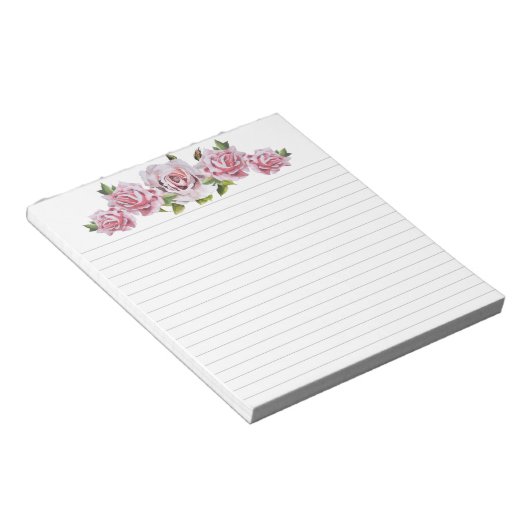 Sculpturele Rozen op een Middelgroot Notitieblok (Schuin)