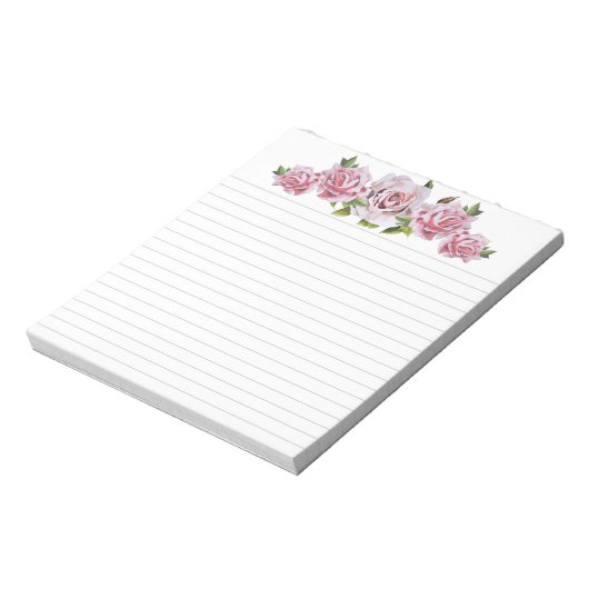 Sculpturele Rozen op een Middelgroot Notitieblok (Linkerzijde)