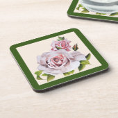 Sculpturele Rozen op een Onderzetter Set (Linkerzijde)