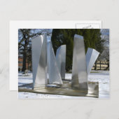 Sculptuur in de sneeuw briefkaart (Voorkant / Achterkant)