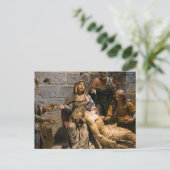 Sculptuur Mary houdt Jezus Notre Dame de Paris vas Briefkaart (Staand voorkant)