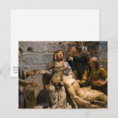 Sculptuur Mary houdt Jezus Notre Dame de Paris vas Briefkaart (Voorkant / Achterkant)