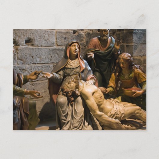 Sculptuur Mary houdt Jezus Notre Dame de Paris vas Briefkaart (Voorkant)