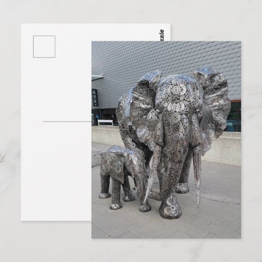 Sculptuur Olifant Briefkaart (Voorkant / Achterkant)