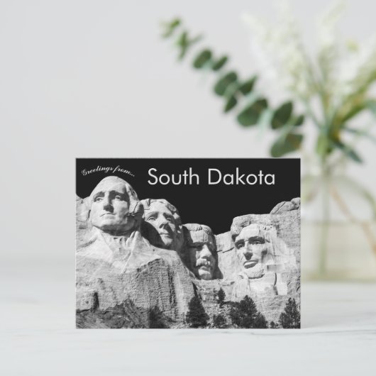 Sculptuur op Mount Rushmore South Dakota USA Briefkaart (Staand voorkant)