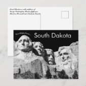 Sculptuur op Mount Rushmore South Dakota USA Briefkaart (Voorkant / Achterkant)