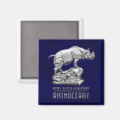 sculptuur "Rhinoceros". Orsay Museum. Parijs. Magneet (Voorkant / Achterkant)