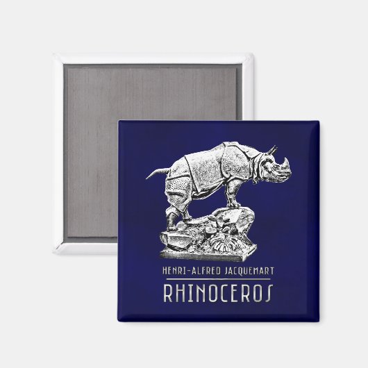 sculptuur "Rhinoceros". Orsay Museum. Parijs. Magneet (Voorkant / Achterkant)